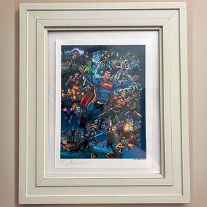 DC Fandome Global Experience Promo Comics Print Signed by Jim Lee 43/375 12"x9"